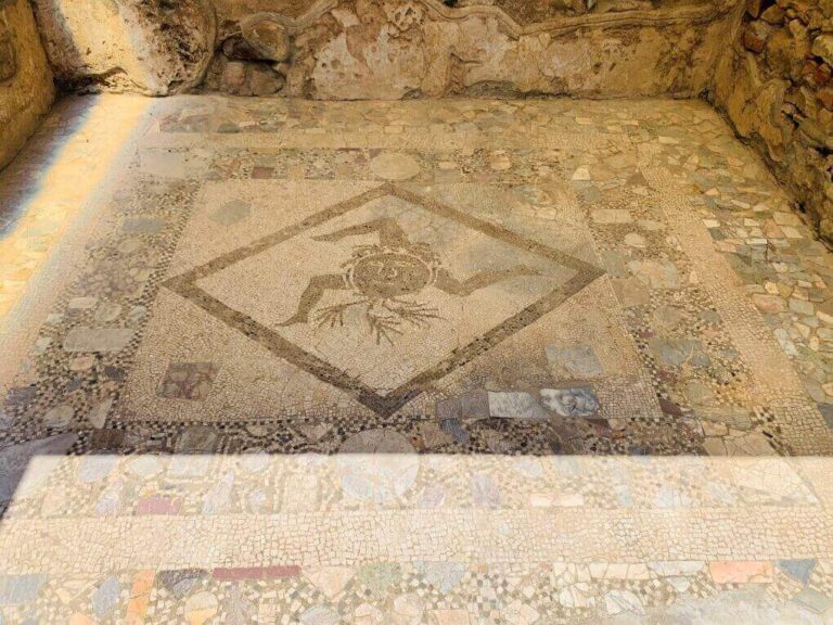 Archaeological park of Tindari with the Sicilian Trinacia