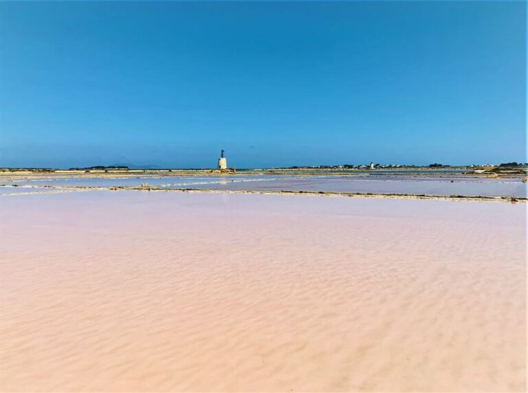 The pink Salt farm of Marsala, Western Sicily