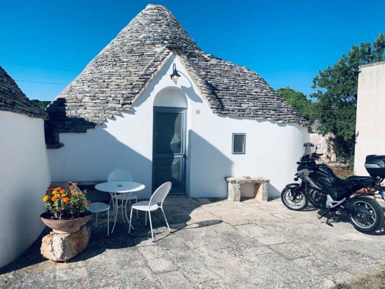 A traditional southern Italian house called "trullo", with a conical roof